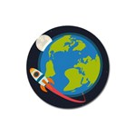 Spaceship Design Magnet 3  (Round)