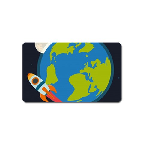 Spaceship Design Magnet (Name Card) from ArtsNow.com Front
