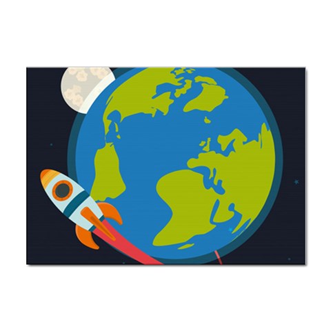 Spaceship Design Sticker A4 (10 pack) from ArtsNow.com Front