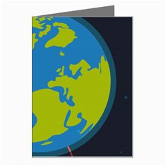 Spaceship Design Greeting Card from ArtsNow.com Left