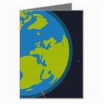 Spaceship Design Greeting Card