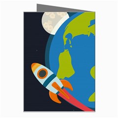 Spaceship Design Greeting Card from ArtsNow.com Right