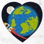 Spaceship Design Jigsaw Puzzle (Heart)