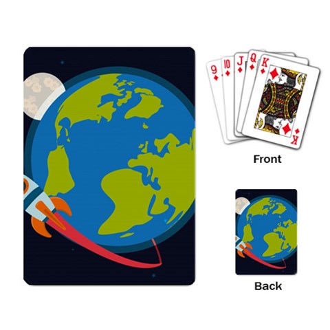 Spaceship Design Playing Cards Single Design (Rectangle) from ArtsNow.com Back
