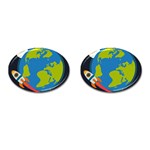 Spaceship Design Cufflinks (Oval)