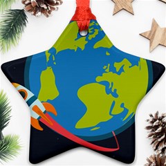 Spaceship Design Star Ornament (Two Sides) from ArtsNow.com Back
