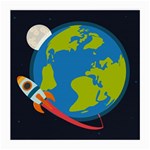 Spaceship Design Medium Glasses Cloth