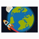Spaceship Design Large Glasses Cloth (2 Sides)