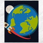 Spaceship Design Canvas 11  x 14 