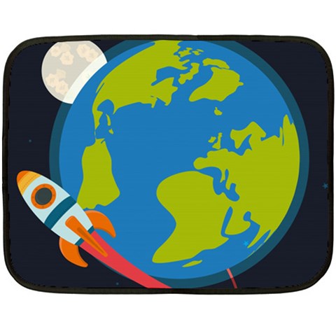 Spaceship Design Fleece Blanket (Mini) from ArtsNow.com 35 x27  Blanket