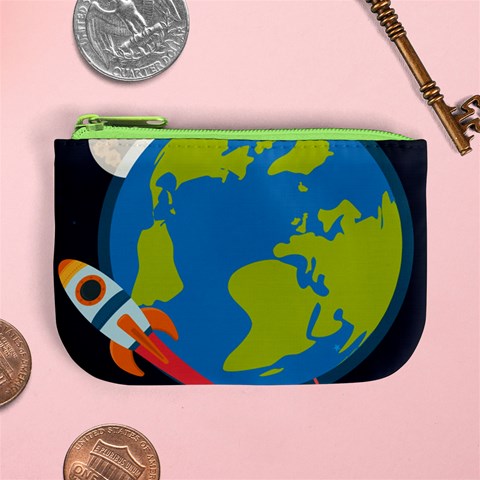 Spaceship Design Mini Coin Purse from ArtsNow.com Front