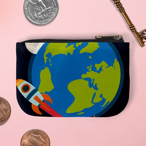Spaceship Design Mini Coin Purse from ArtsNow.com Back