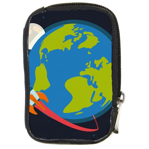 Spaceship Design Compact Camera Leather Case from ArtsNow.com Front