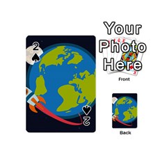 Spaceship Design Playing Cards 54 Designs (Mini) from ArtsNow.com Front - Spade2