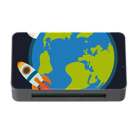 Spaceship Design Memory Card Reader with CF from ArtsNow.com Front