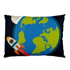 Spaceship Design Pillow Case (Two Sides) from ArtsNow.com Back