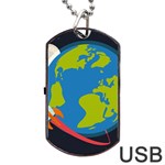 Spaceship Design Dog Tag USB Flash (Two Sides)
