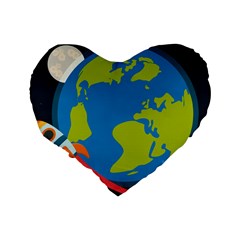 Spaceship Design Standard 16  Premium Heart Shape Cushions from ArtsNow.com Back