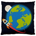 Spaceship Design Standard Premium Plush Fleece Cushion Case (Two Sides)