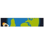 Spaceship Design Small Premium Plush Fleece Scarf