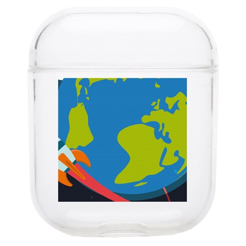 Spaceship Design Soft TPU AirPods 1/2 Case from ArtsNow.com Front