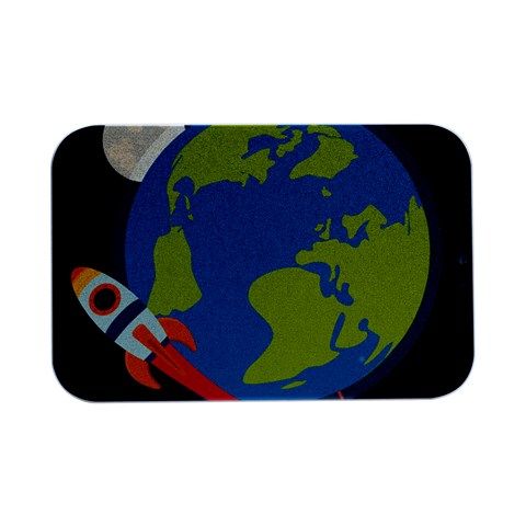 Spaceship Design Open Lid Metal Box (Silver)   from ArtsNow.com Front