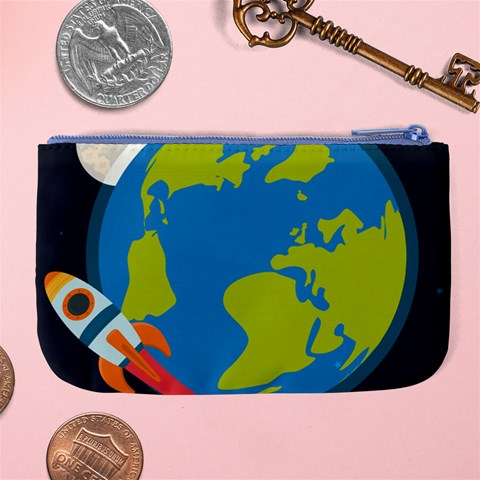 Spaceship Design Large Coin Purse from ArtsNow.com Back