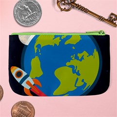 Spaceship Design Large Coin Purse from ArtsNow.com Back