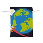 Spaceship Design Lightweight Drawstring Pouch (S)