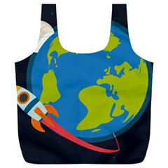 Spaceship Design Full Print Recycle Bag (XXL) from ArtsNow.com Back