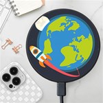 Spaceship Design Wireless Fast Charger(Black)