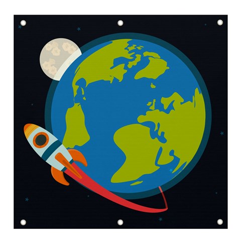 Spaceship Design Banner and Sign 4  x 4  from ArtsNow.com Front