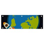 Spaceship Design Banner and Sign 6  x 2 