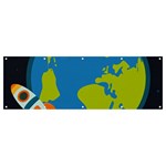 Spaceship Design Banner and Sign 12  x 4 