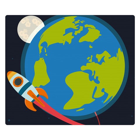 Spaceship Design Premium Plush Fleece Blanket (Small) from ArtsNow.com 50 x40  Blanket Front