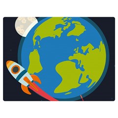 Spaceship Design Two Sides Premium Plush Fleece Blanket (Extra Small) from ArtsNow.com 40 x30  Blanket Back