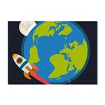 Spaceship Design Crystal Sticker (A4)