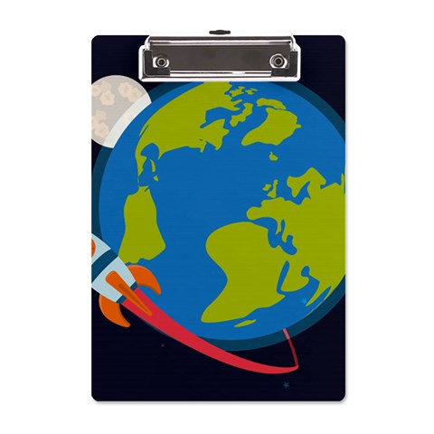 Spaceship Design A5 Acrylic Clipboard from ArtsNow.com Front