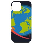 Spaceship Design iPhone 14 Black UV Print Case