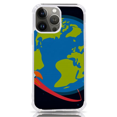 Spaceship Design iPhone 13 Pro Max TPU UV Print Case from ArtsNow.com Front