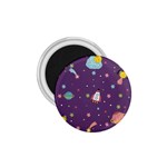 Space Travels Seamless Pattern Vector Cartoon 1.75  Magnets