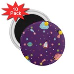 Space Travels Seamless Pattern Vector Cartoon 2.25  Magnets (10 pack) 