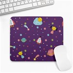 Space Travels Seamless Pattern Vector Cartoon Large Mousepad