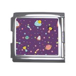 Space Travels Seamless Pattern Vector Cartoon Mega Link Italian Charm (18mm)