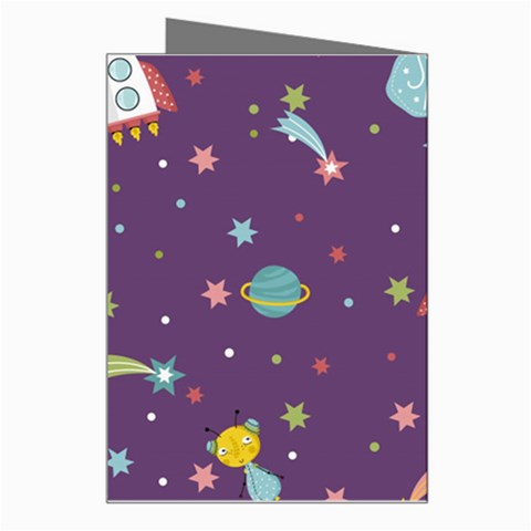 Space Travels Seamless Pattern Vector Cartoon Greeting Card from ArtsNow.com Right