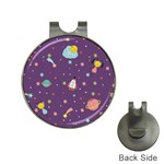 Space Travels Seamless Pattern Vector Cartoon Hat Clips with Golf Markers