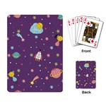 Space Travels Seamless Pattern Vector Cartoon Playing Cards Single Design (Rectangle)