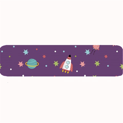Space Travels Seamless Pattern Vector Cartoon Large Bar Mat from ArtsNow.com 32 x8.5  Bar Mat