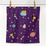 Space Travels Seamless Pattern Vector Cartoon Face Towel