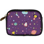 Space Travels Seamless Pattern Vector Cartoon Digital Camera Leather Case